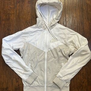 Nike White and Cream Jacket